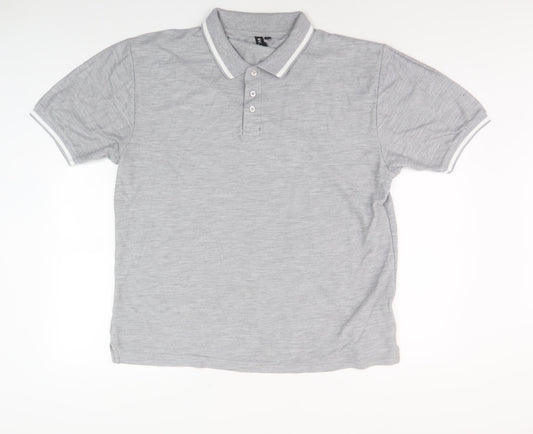 River Road Men's Grey 2XL Polo Shirt