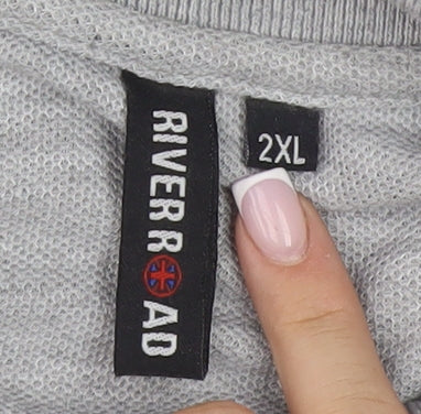 River Road Men's Grey 2XL Polo Shirt