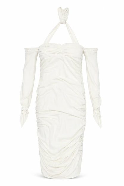 Club L London Women's White Bodycon Midi Dress Size 8