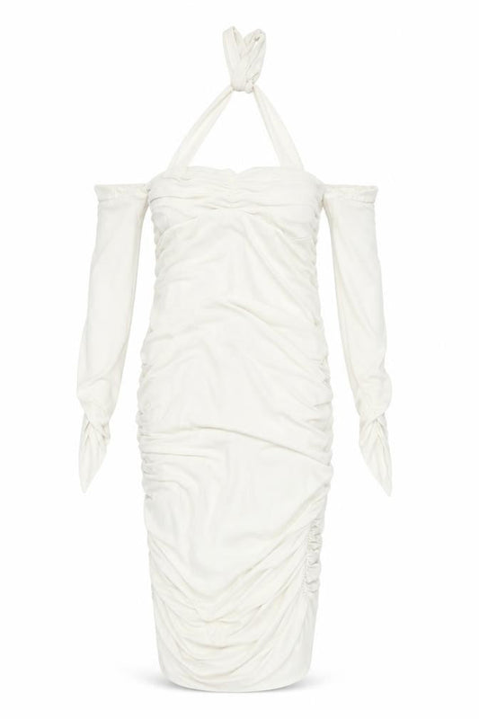 Club L London Women's White Bodycon Midi Dress Size 8
