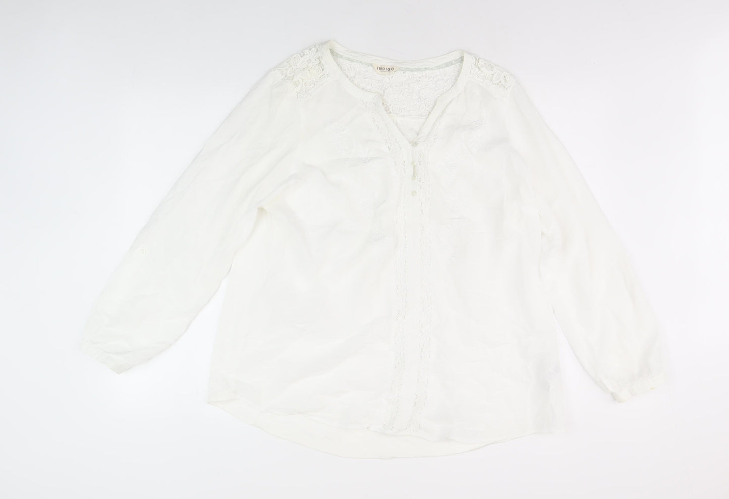 Womens UK Size 18 Marks and Spencer Ivory Basic Blouse