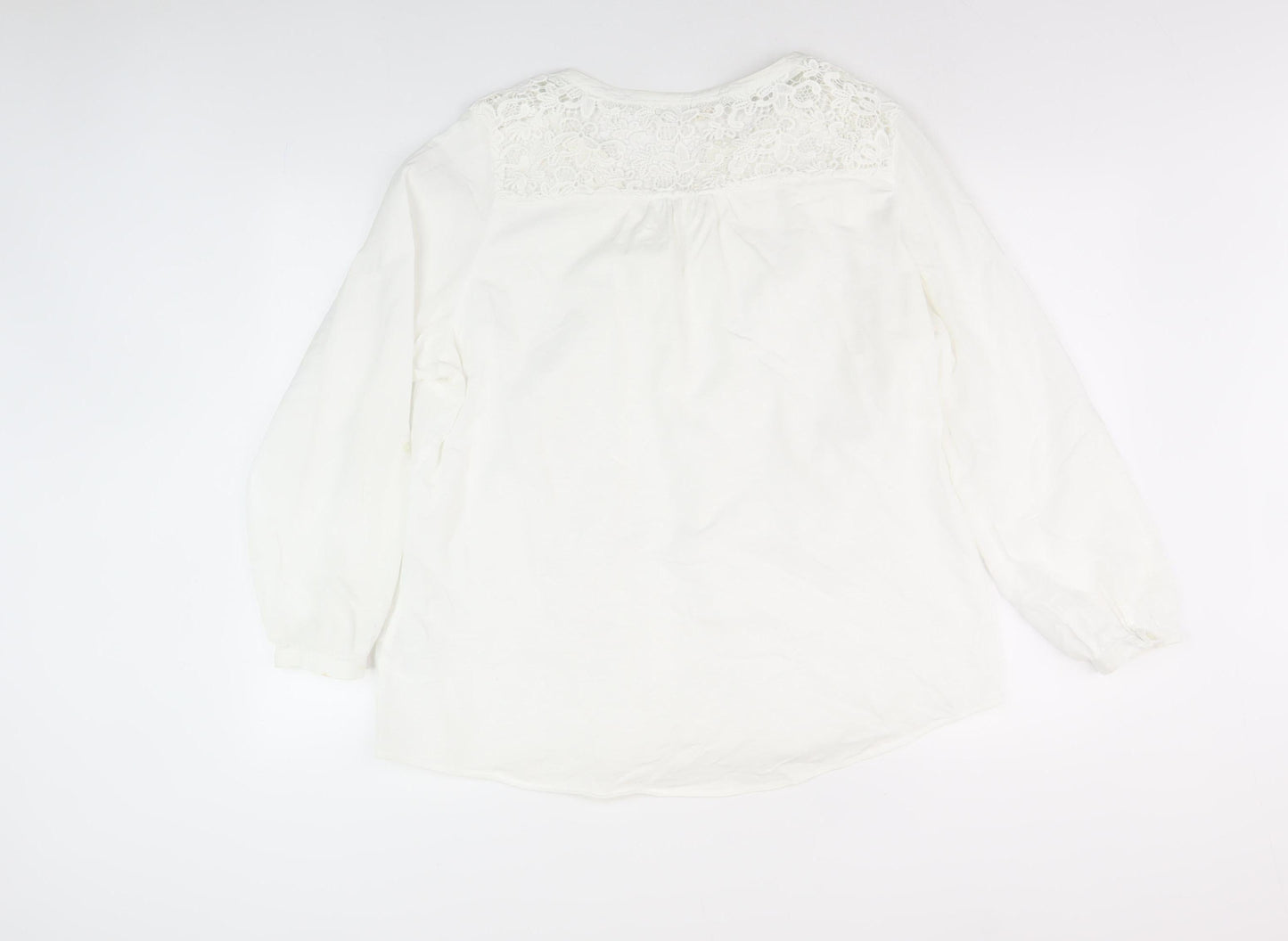 Womens UK Size 18 Marks and Spencer Ivory Basic Blouse