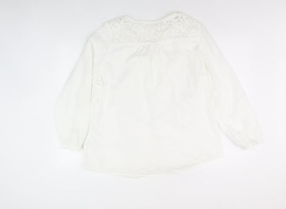 Womens UK Size 18 Marks and Spencer Ivory Basic Blouse