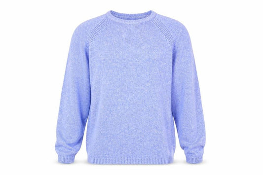 Isle Men's Blue XL Cotton Pullover Jumper