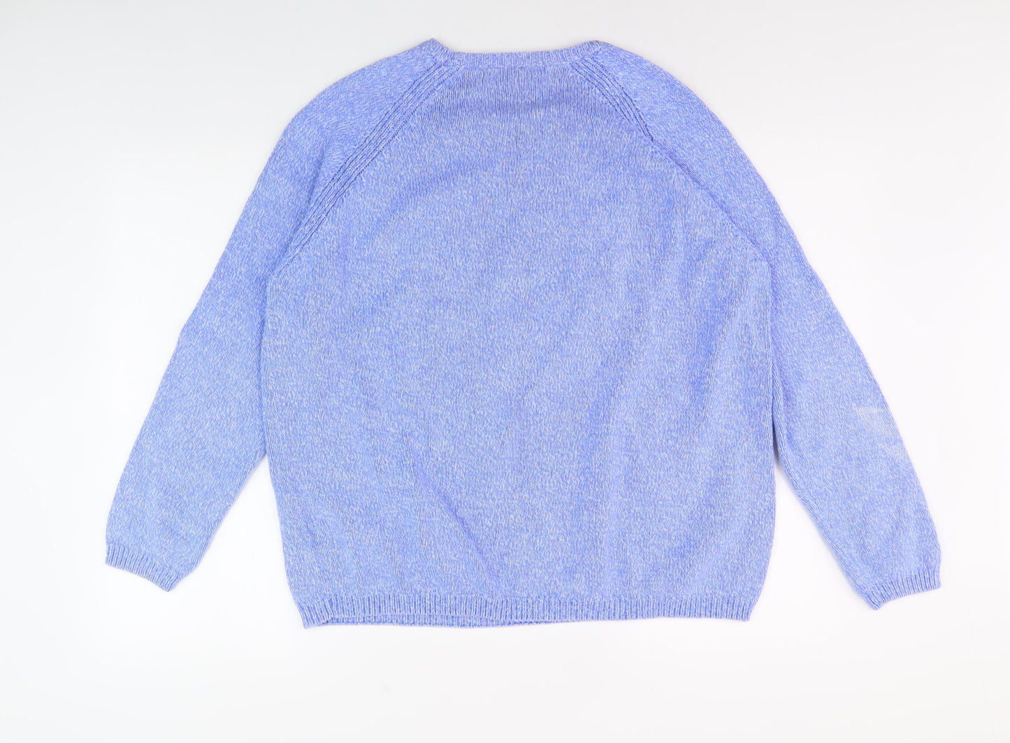 Isle Men's Blue XL Cotton Pullover Jumper