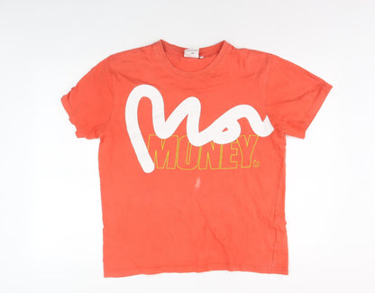 Money Men's Red Graphic T-Shirt, Medium, Summer Style