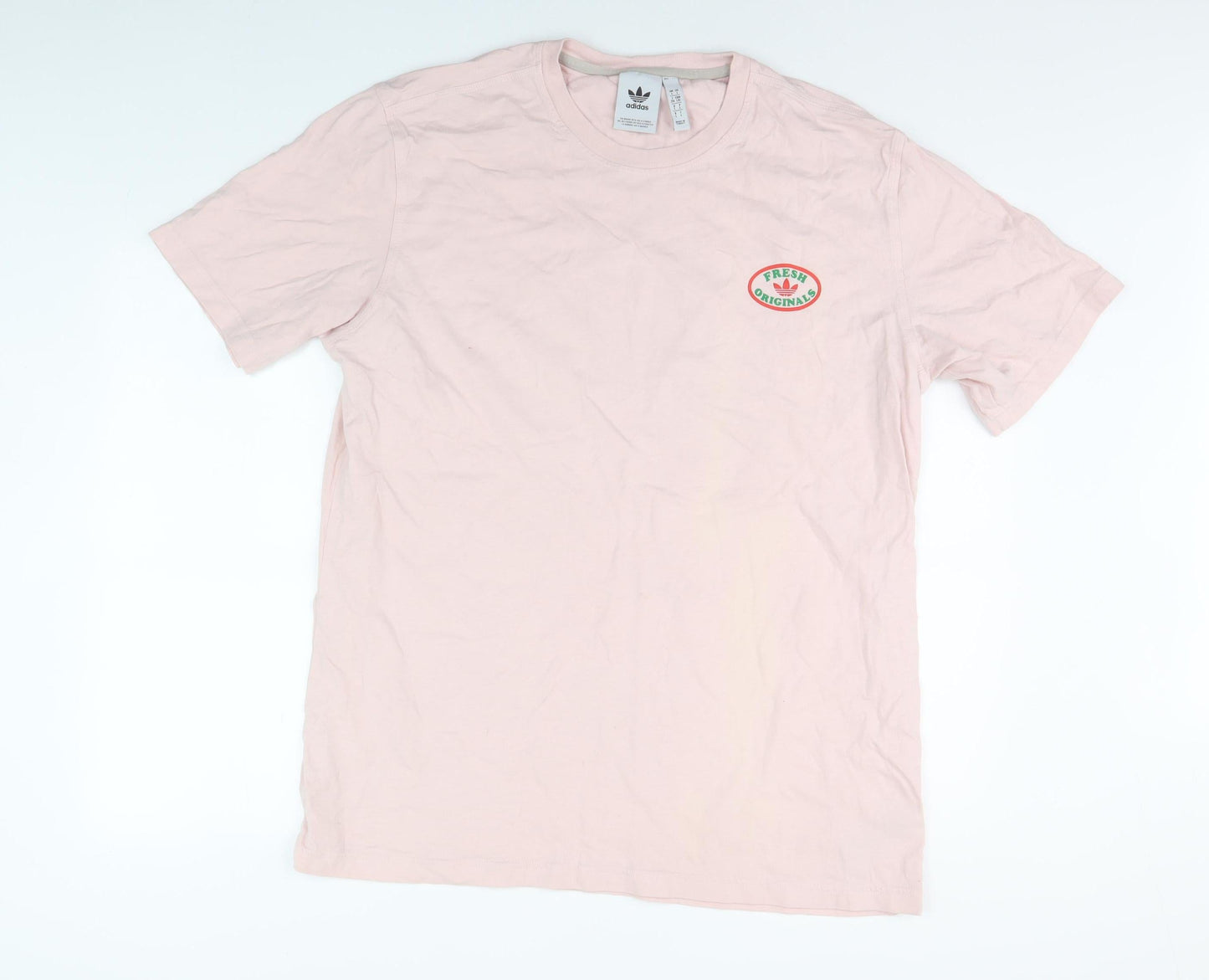 Unisex Adults UK Size L adidas Pink Basic T-Shirt