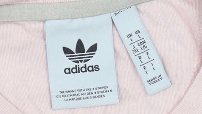 Unisex Adults UK Size L adidas Pink Basic T-Shirt