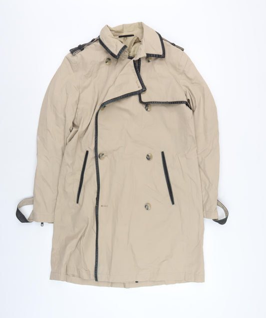 Mens UK Size 38 The Kooples Beige Trench Coat