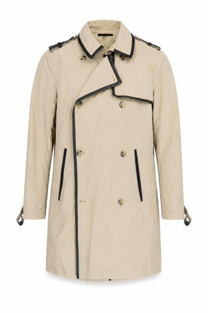 Mens UK Size 38 The Kooples Beige Trench Coat