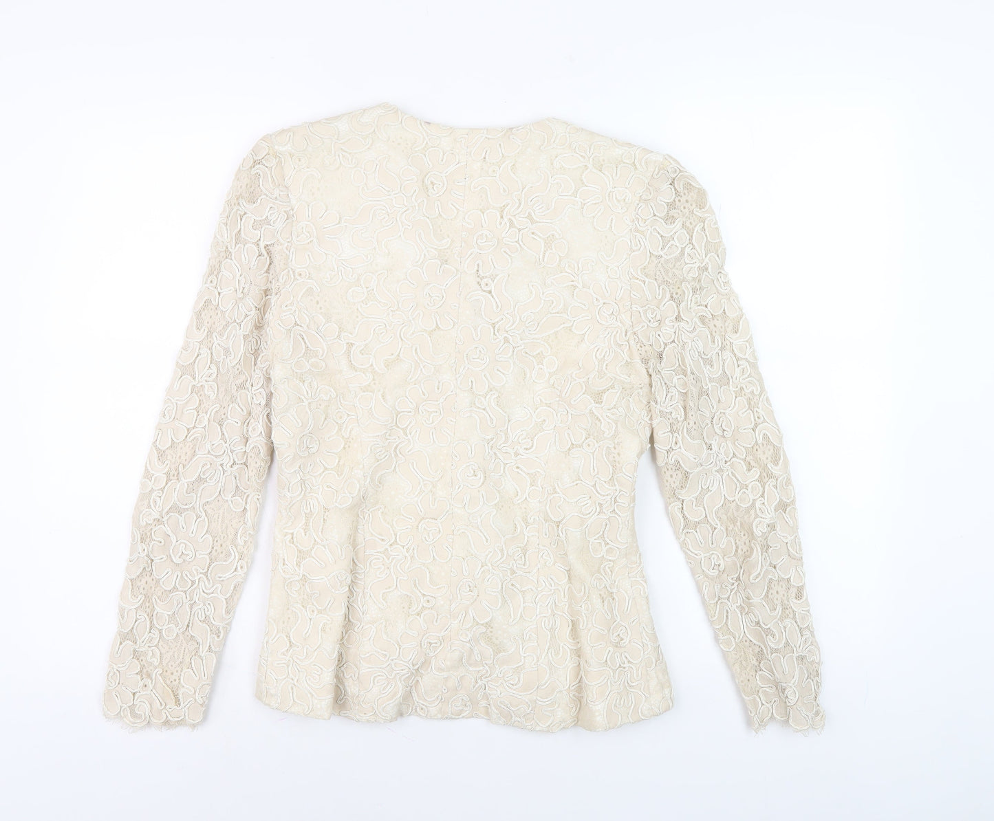 Karen Willis Holmes Women's Ivory Lace Jacket Size 8