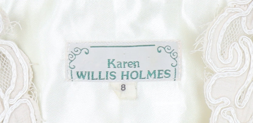 Karen Willis Holmes Women's Ivory Lace Jacket Size 8