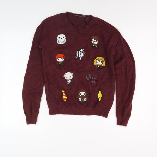 Harry Potter Red Women's XS Pullover Jumper