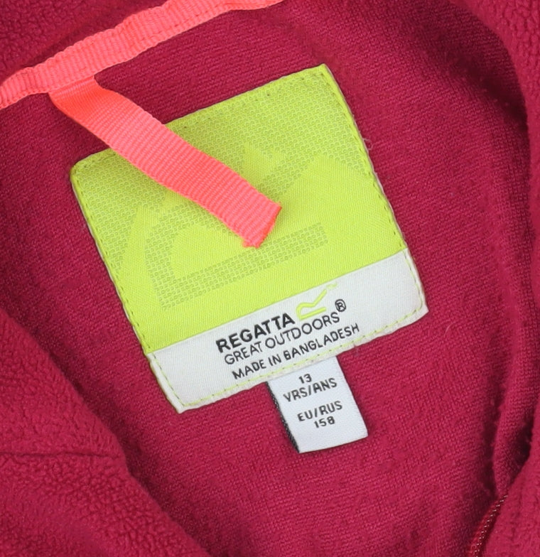 Regatta Girls Red Pullover Fleece Sweatshirt - Size 11-12