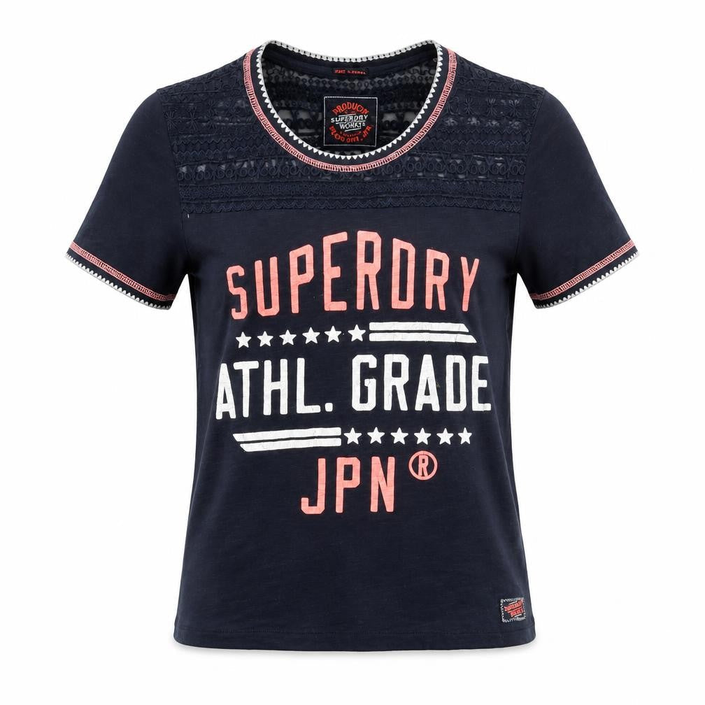 Womens UK Size XS Superdry Black Basic T-Shirt