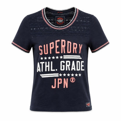 Womens UK Size XS Superdry Black Basic T-Shirt