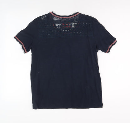 Womens UK Size XS Superdry Black Basic T-Shirt