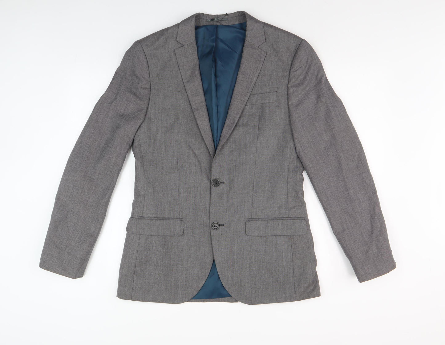 Mens UK Size 38 River Island Regular Grey Suit Jacket
