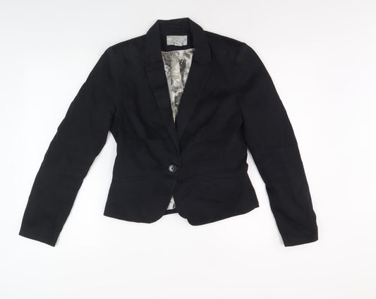 H&M Women's Black Blazer, Size 10, Regular Fit