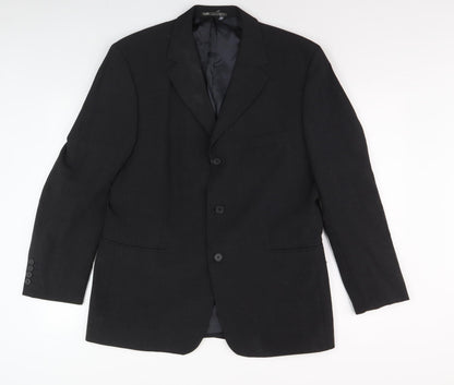 Mens UK Size 42 Moss Regular Black Suit Jacket