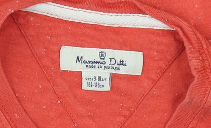 Massimo Dutti Girls Red Nautical T-Shirt 9-10 Years