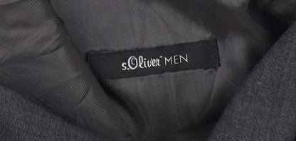 S.Oliver Men's Grey Wool Blazer - Size UK 44, Formal