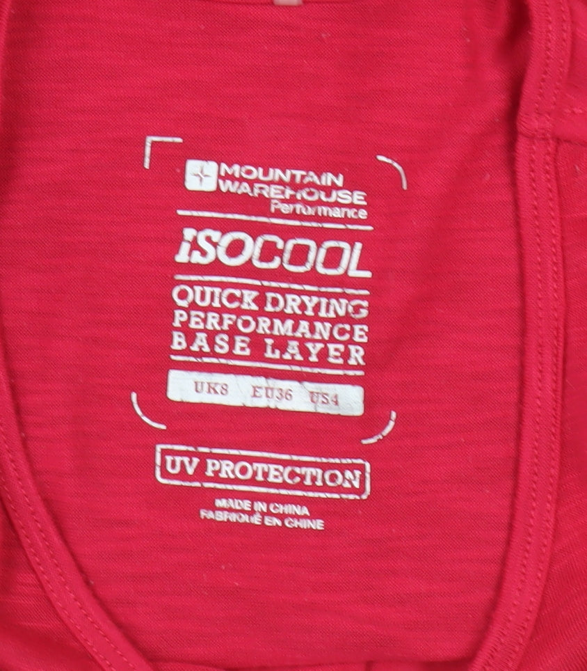 Mountain Warehouse Women's Red T-Shirt Size 8