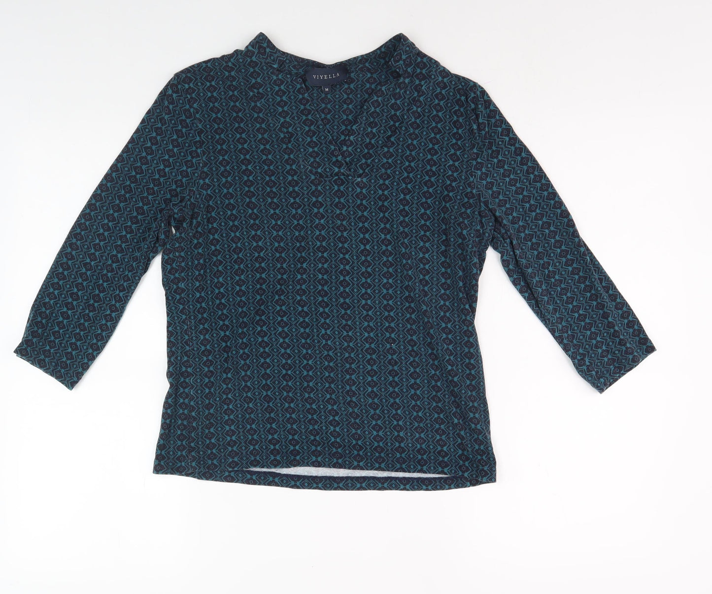 Womens UK Size M Viyella Blue Basic Blouse