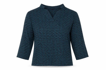 Womens UK Size M Viyella Blue Basic Blouse