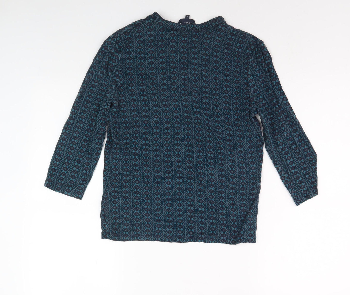 Womens UK Size M Viyella Blue Basic Blouse
