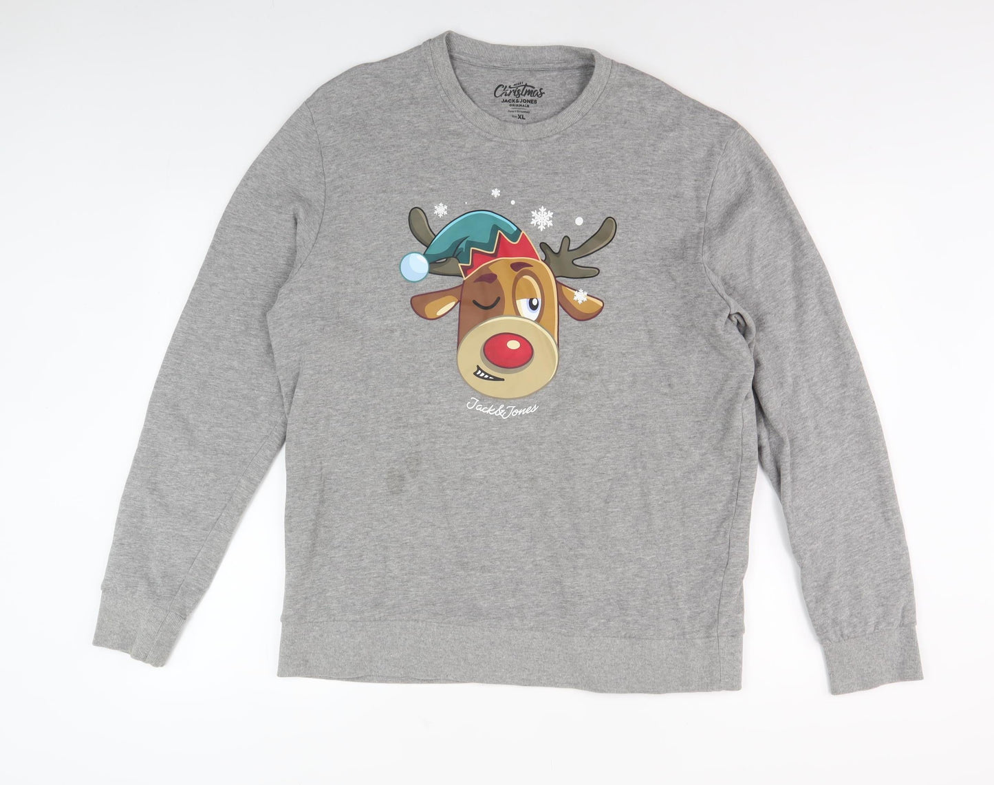 Mens UK Size XL JACK & JONES Grey Pullover Sweatshirt