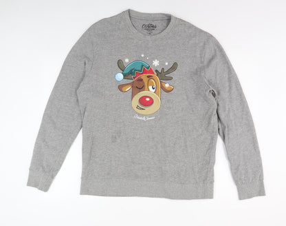 Mens UK Size XL JACK & JONES Grey Pullover Sweatshirt