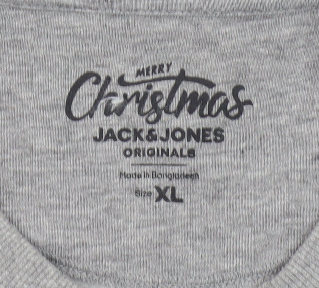 Mens UK Size XL JACK & JONES Grey Pullover Sweatshirt