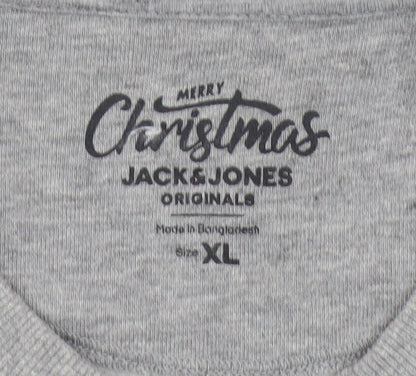 Mens UK Size XL JACK & JONES Grey Pullover Sweatshirt