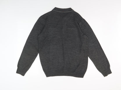 Jeff Banks Men's Grey Collared Pullover Jumper S