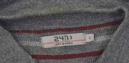 Jeff Banks Men's Grey Collared Pullover Jumper S