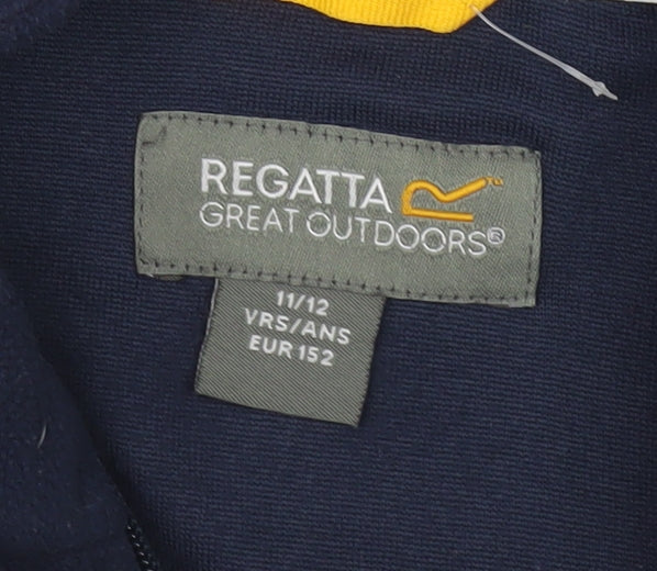 Regatta Boys Blue Fleece Zip Sweatshirt, 11-12 Years