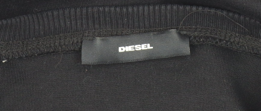 Mens UK Size M Diesel Black Pullover Sweatshirt