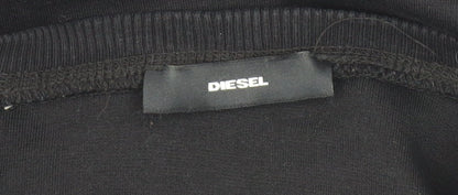 Mens UK Size M Diesel Black Pullover Sweatshirt