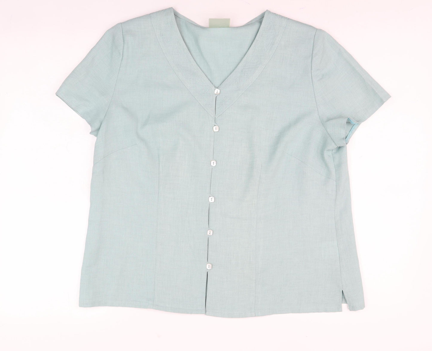 Womens UK Size 14 Eastex Green Basic Blouse