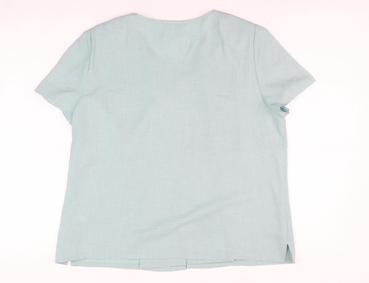 Womens UK Size 14 Eastex Green Basic Blouse
