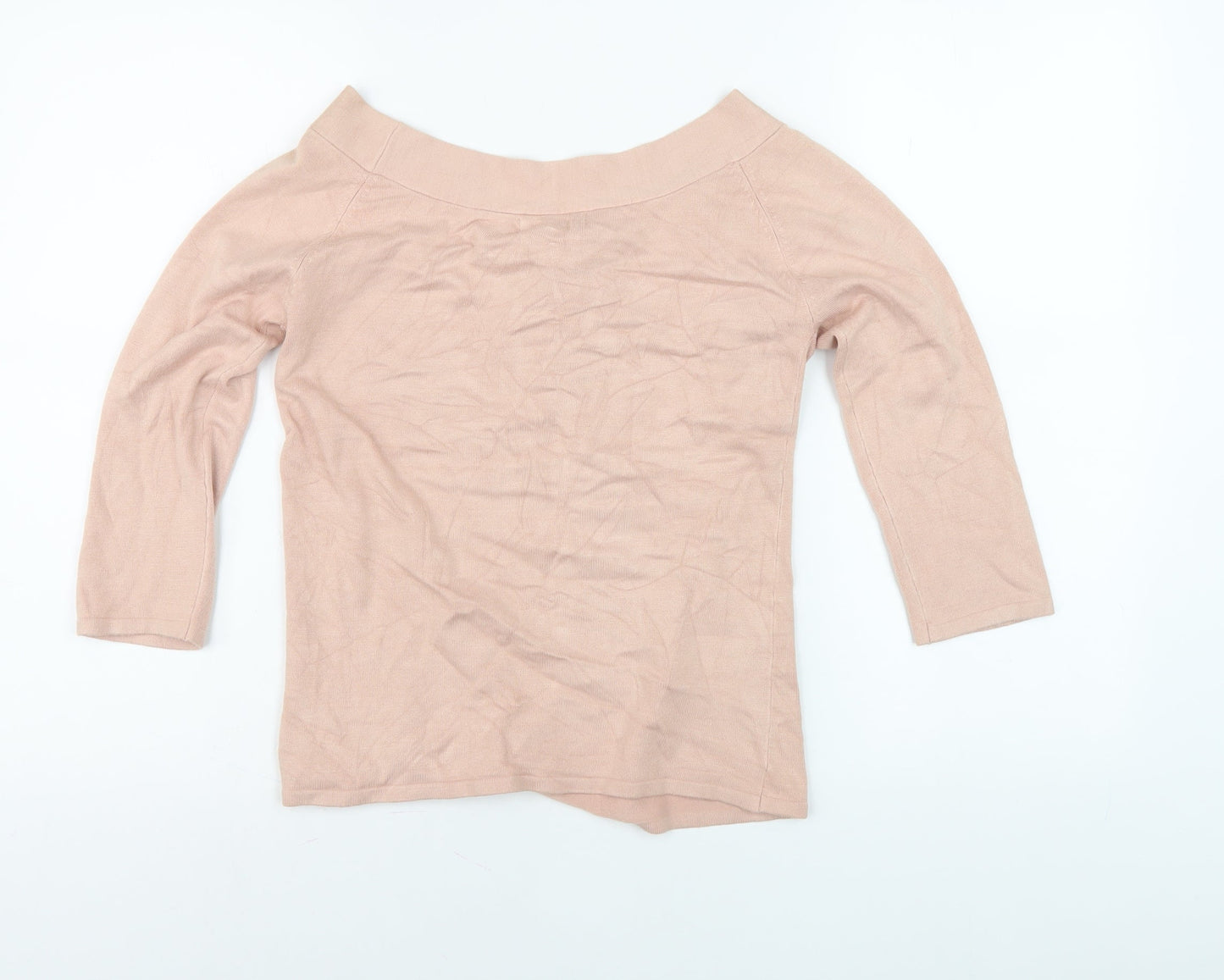 Jeff Banks Women's Pink Wrap Blouse, Medium, V-Neck Style