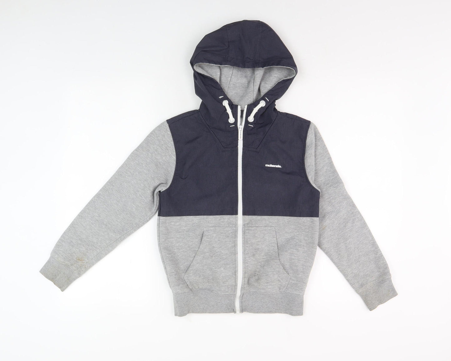 McKenzie Boys Grey Colourblock Hoodie 8-10 Yrs