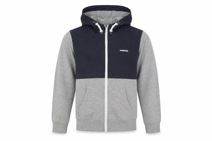 Front view of McKenzie boys’ grey colourblock hoodie 8-10 yrs