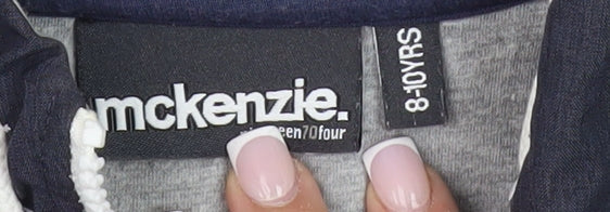 McKenzie Boys Grey Colourblock Hoodie 8-10 Yrs