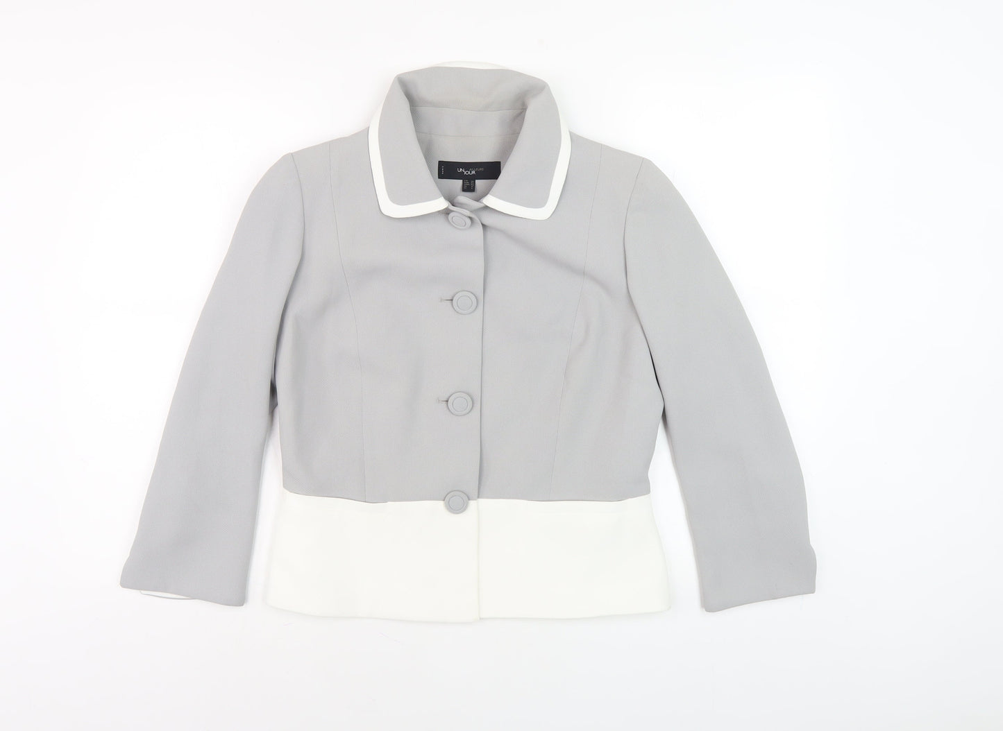 Un Jour Ailleurs Women's Grey Basic Jacket 12