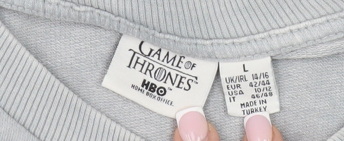 HBO Women's Grey Game of Thrones Sweatshirt L