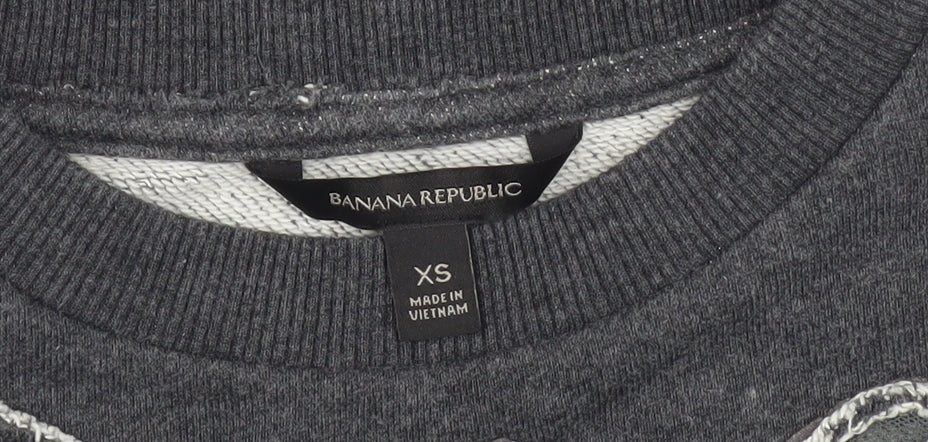 Banana Republic Women's Grey XS Embroidered Pullover Jumper