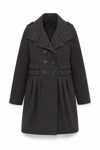 Womens UK Size S Oasis Black Pea Coat