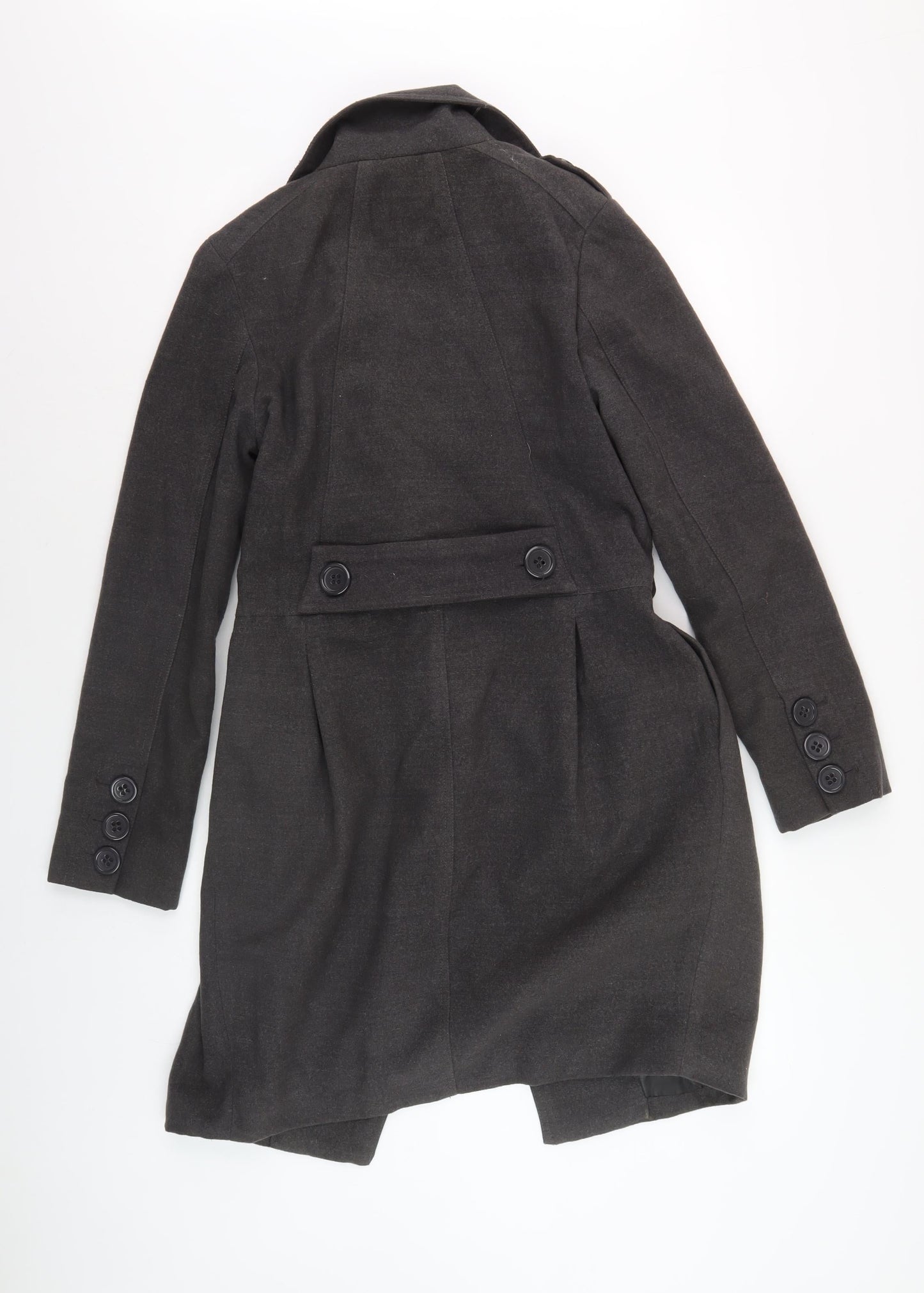 Womens UK Size S Oasis Black Pea Coat
